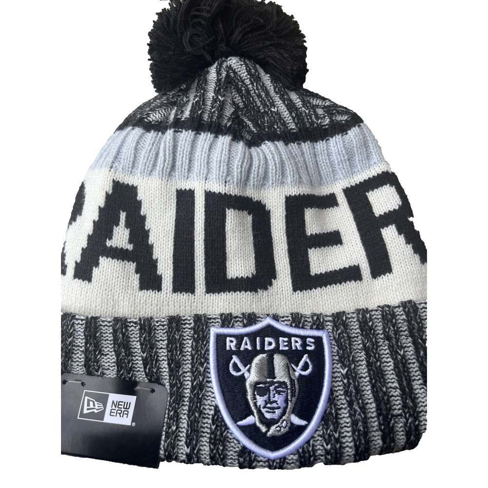 Las Vegas Raiders Knit‎ Winter Hat Beanie New Era Cap Field Sideline NWT